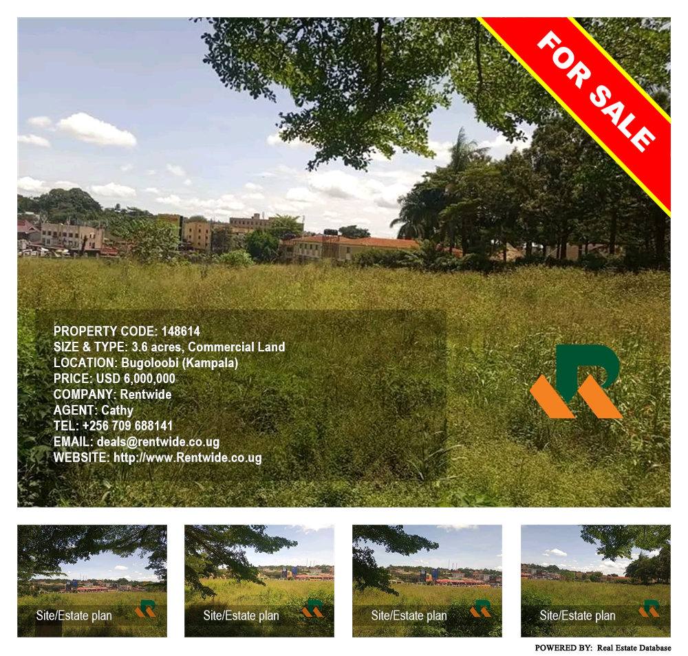 Commercial Land  for sale in Bugoloobi Kampala Uganda, code: 148614