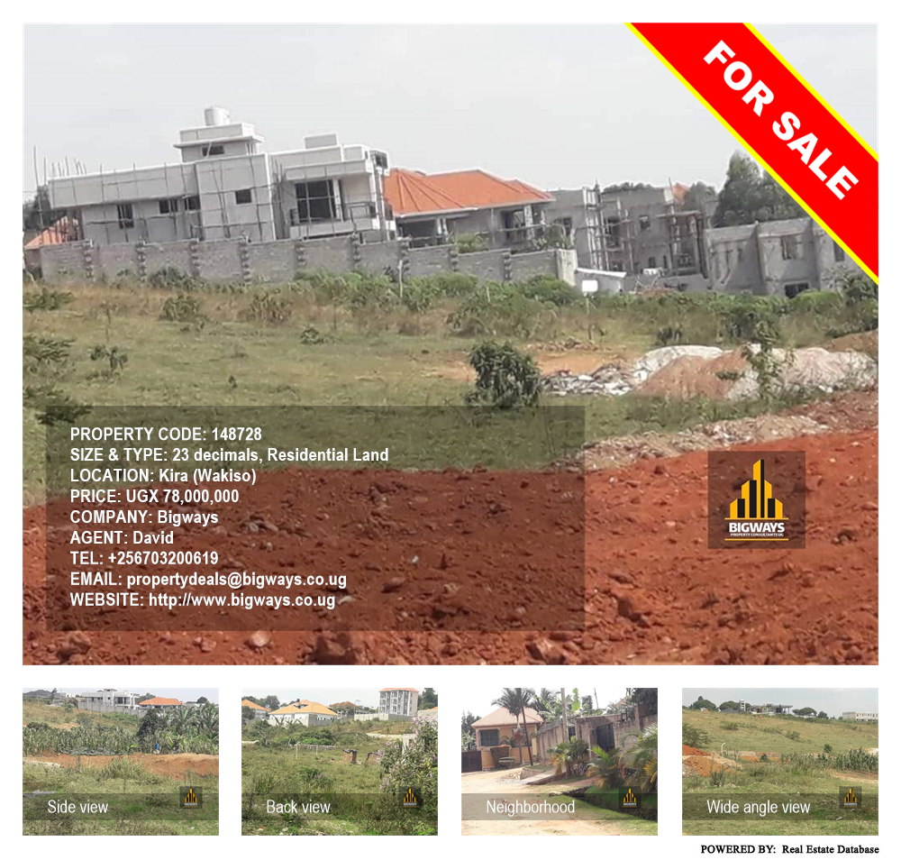 Residential Land  for sale in Kira Wakiso Uganda, code: 148728