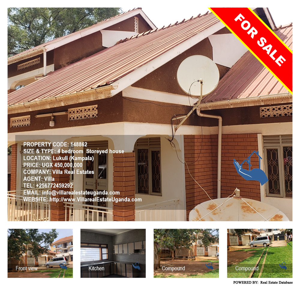 4 bedroom Storeyed house  for sale in Lukuli Kampala Uganda, code: 148862