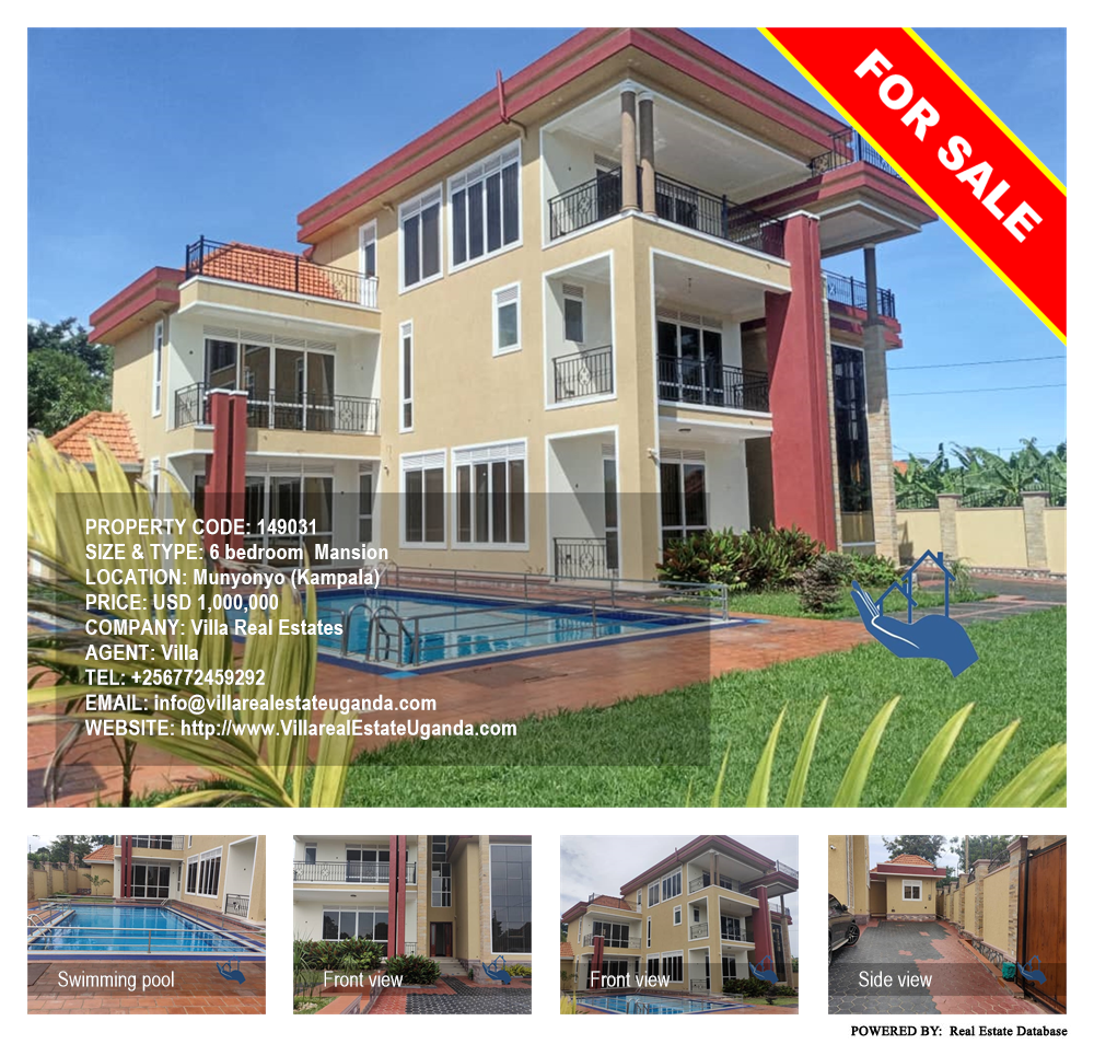 6 bedroom Mansion  for sale in Munyonyo Kampala Uganda, code: 149031