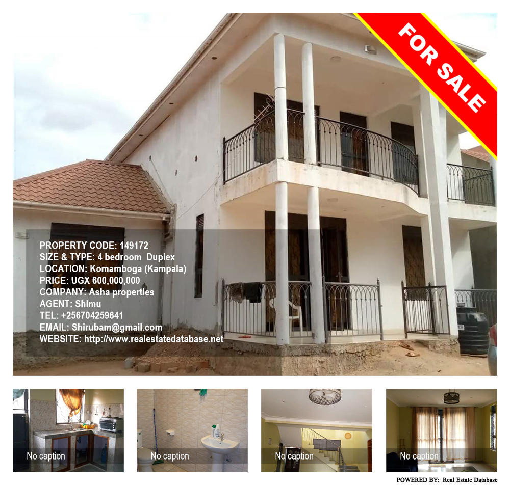 4 bedroom Duplex  for sale in Komamboga Kampala Uganda, code: 149172