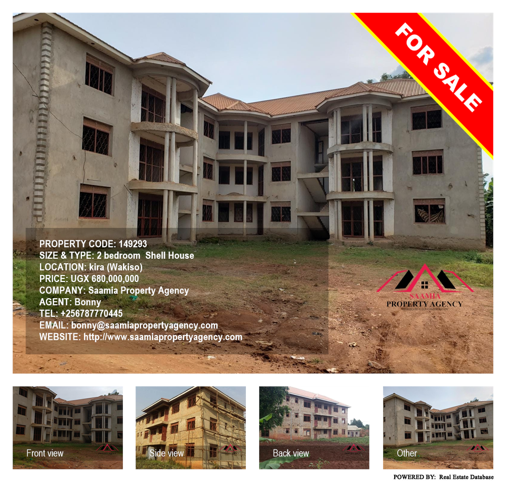 2 bedroom Shell House  for sale in Kira Wakiso Uganda, code: 149293