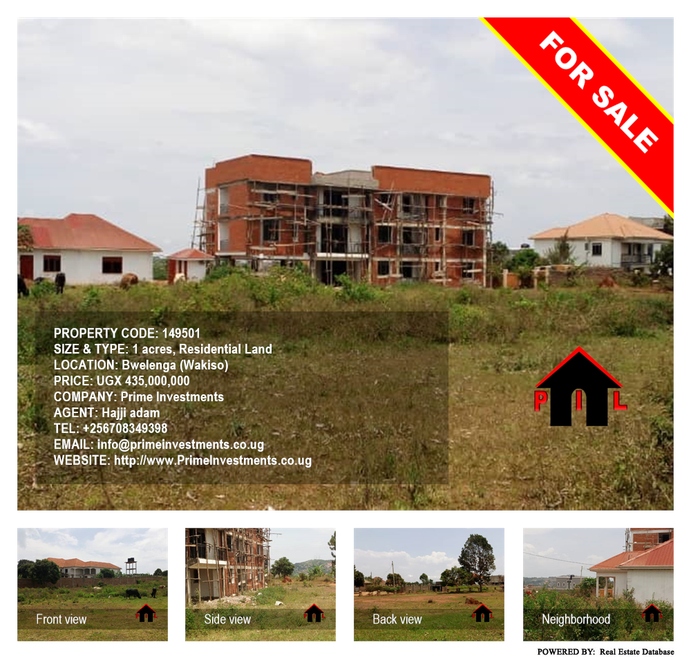 Residential Land  for sale in Bwelenga Wakiso Uganda, code: 149501