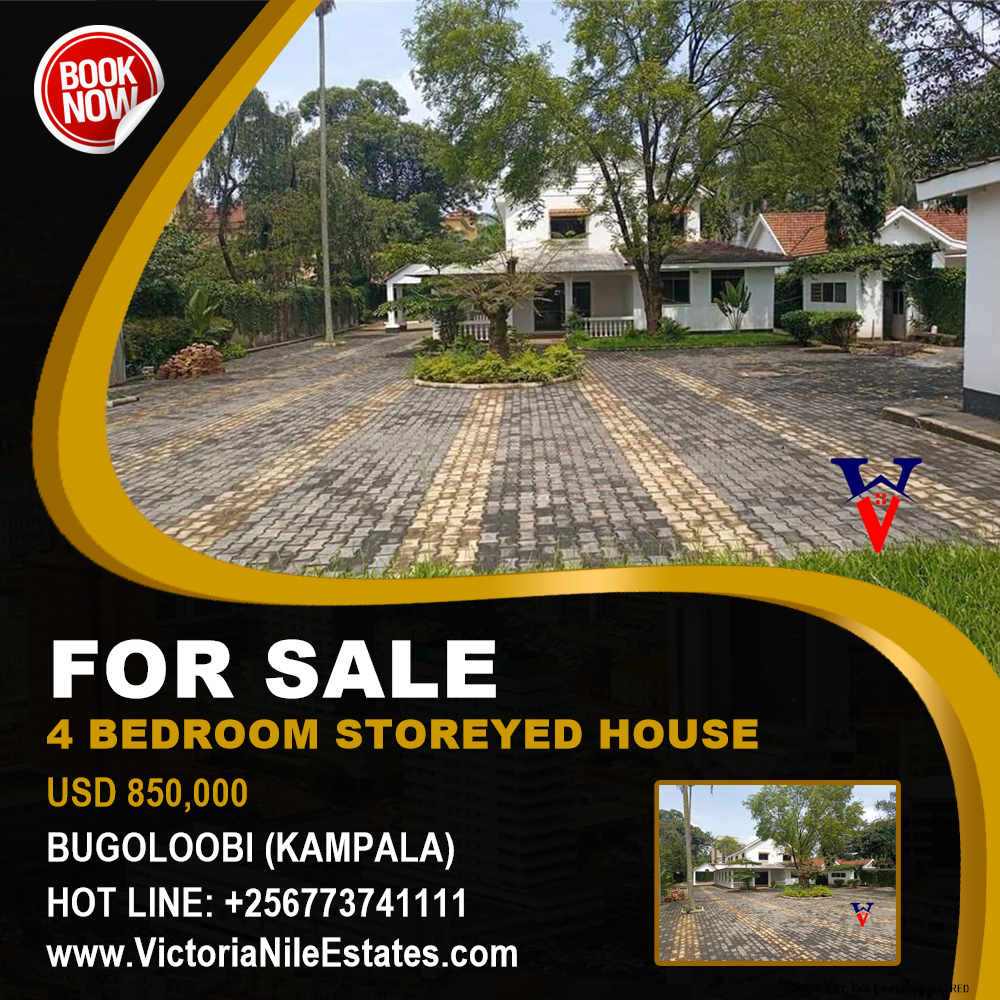 4 bedroom Storeyed house  for sale in Bugoloobi Kampala Uganda, code: 149987