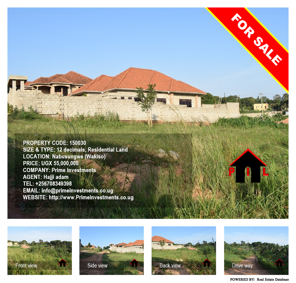 Residential Land  for sale in Nabusungwe Wakiso Uganda, code: 150030