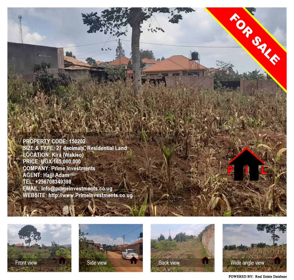 Residential Land  for sale in Kira Wakiso Uganda, code: 150202