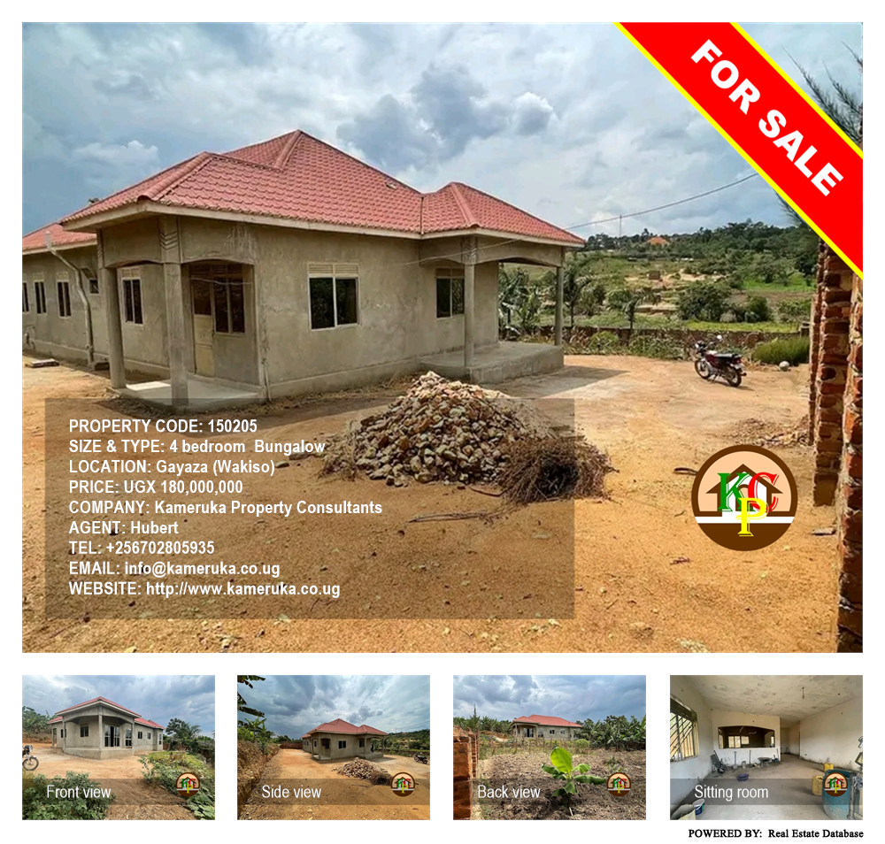 4 bedroom Bungalow  for sale in Gayaza Wakiso Uganda, code: 150205