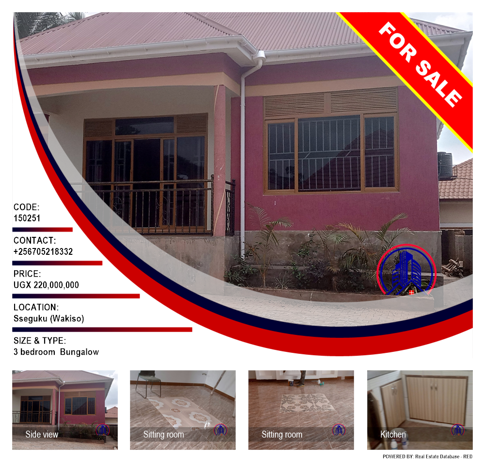 3 bedroom Bungalow  for sale in Seguku Wakiso Uganda, code: 150251