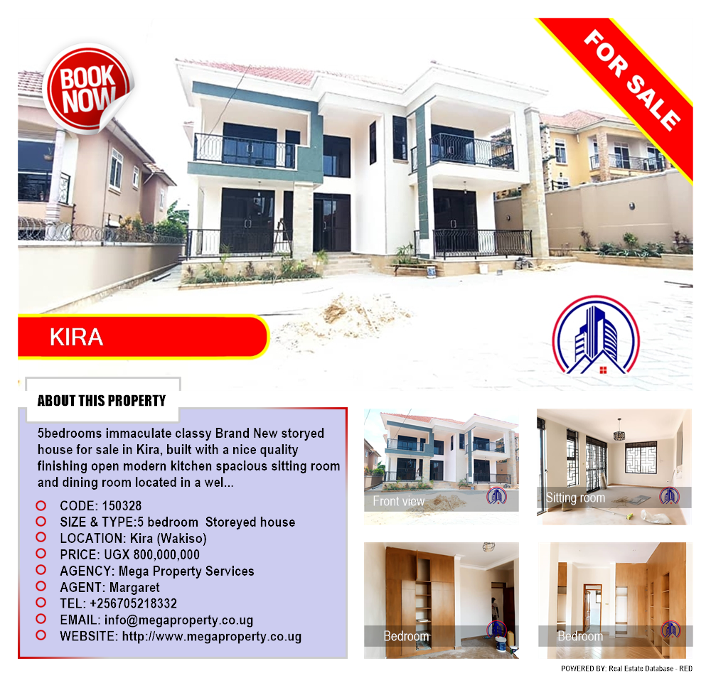 5 bedroom Storeyed house  for sale in Kira Wakiso Uganda, code: 150328