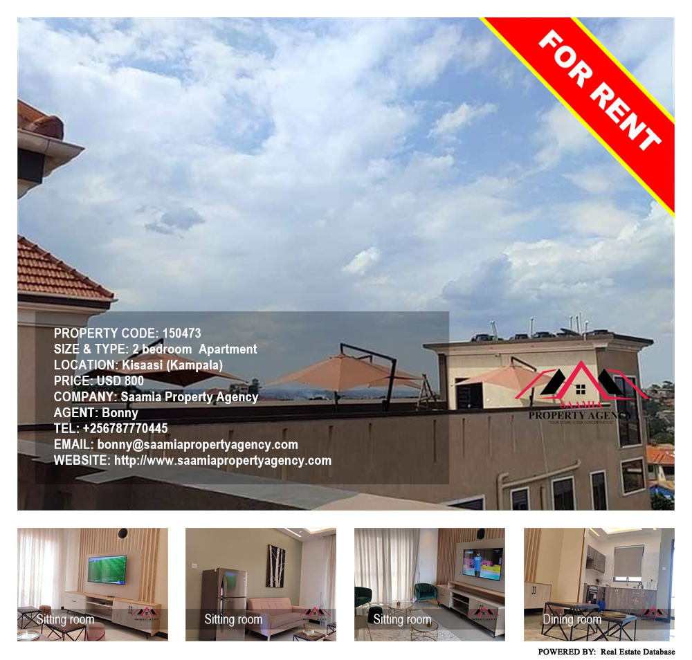 2 bedroom Apartment  for rent in Kisaasi Kampala Uganda, code: 150473