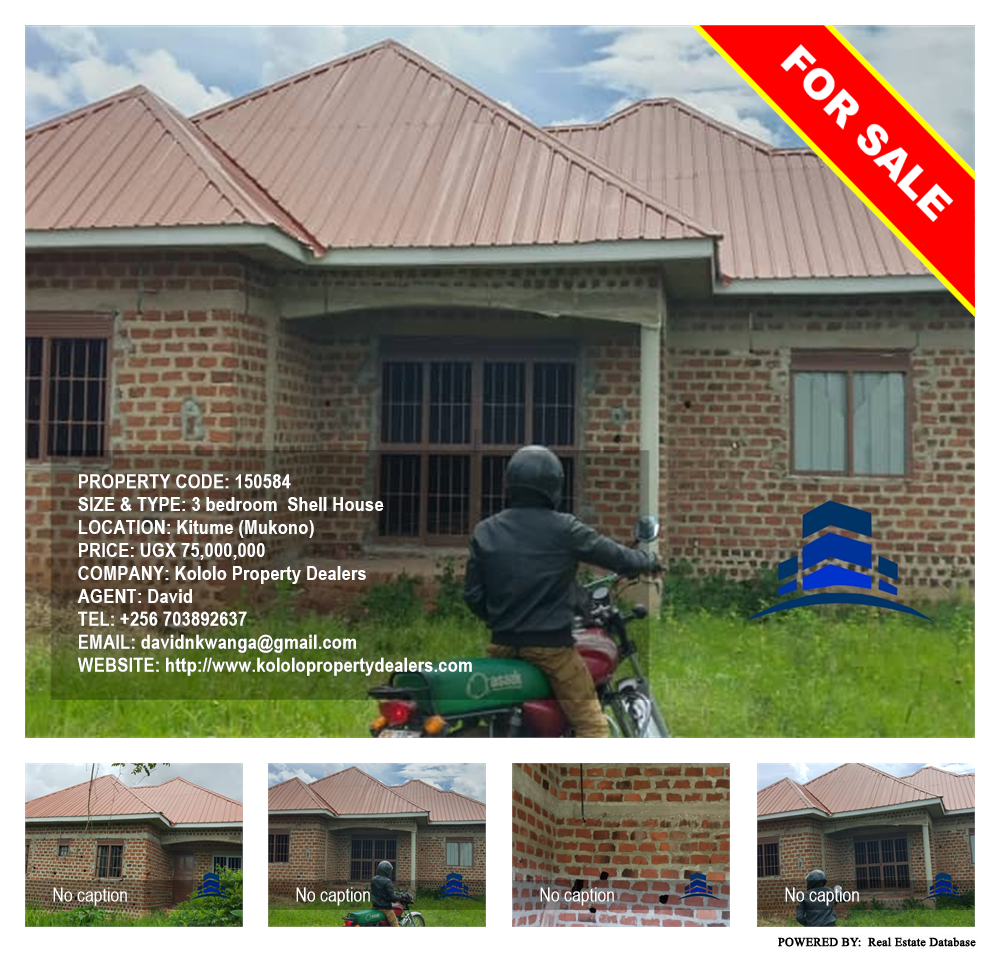 3 bedroom Shell House  for sale in Kitume Mukono Uganda, code: 150584