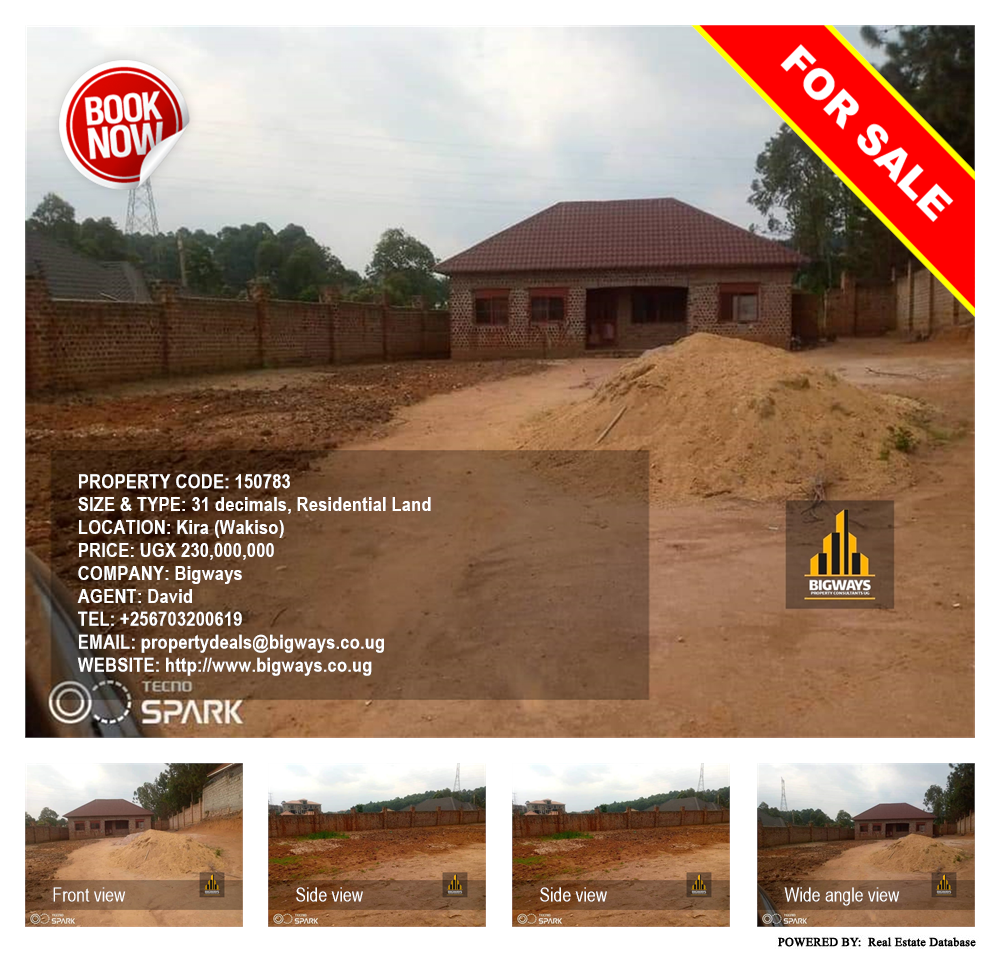 Residential Land  for sale in Kira Wakiso Uganda, code: 150783
