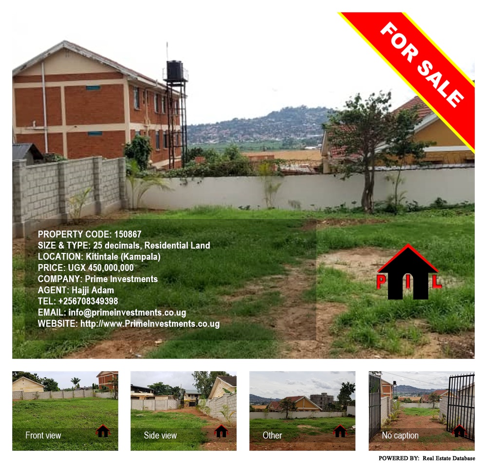 Residential Land  for sale in Kitintale Kampala Uganda, code: 150867