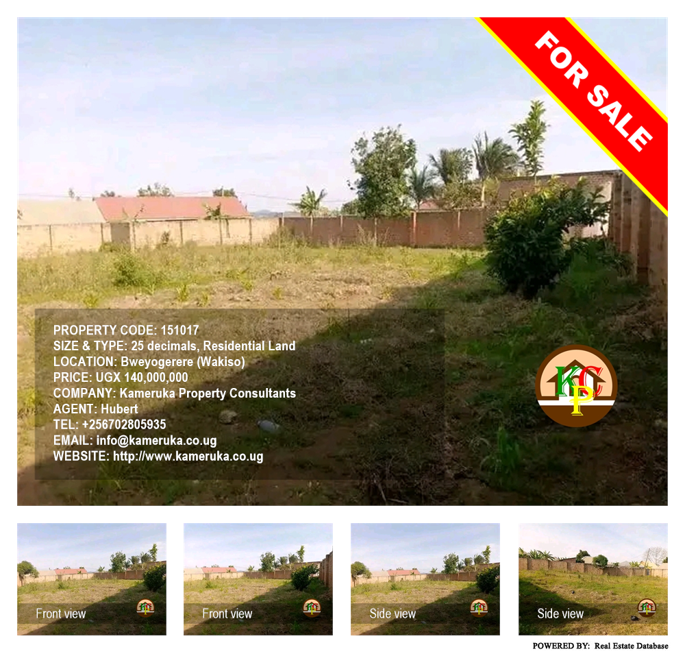 Residential Land  for sale in Bweyogerere Wakiso Uganda, code: 151017