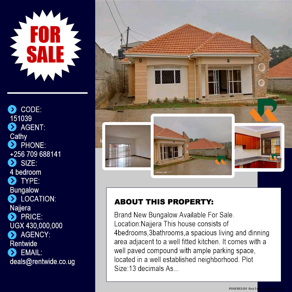 4 bedroom Bungalow  for sale in Najjera Wakiso Uganda, code: 151039