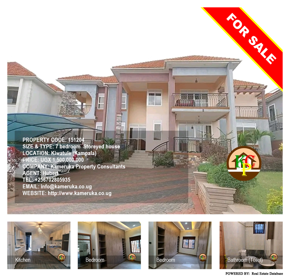 7 bedroom Storeyed house  for sale in Kiwaatule Kampala Uganda, code: 151204