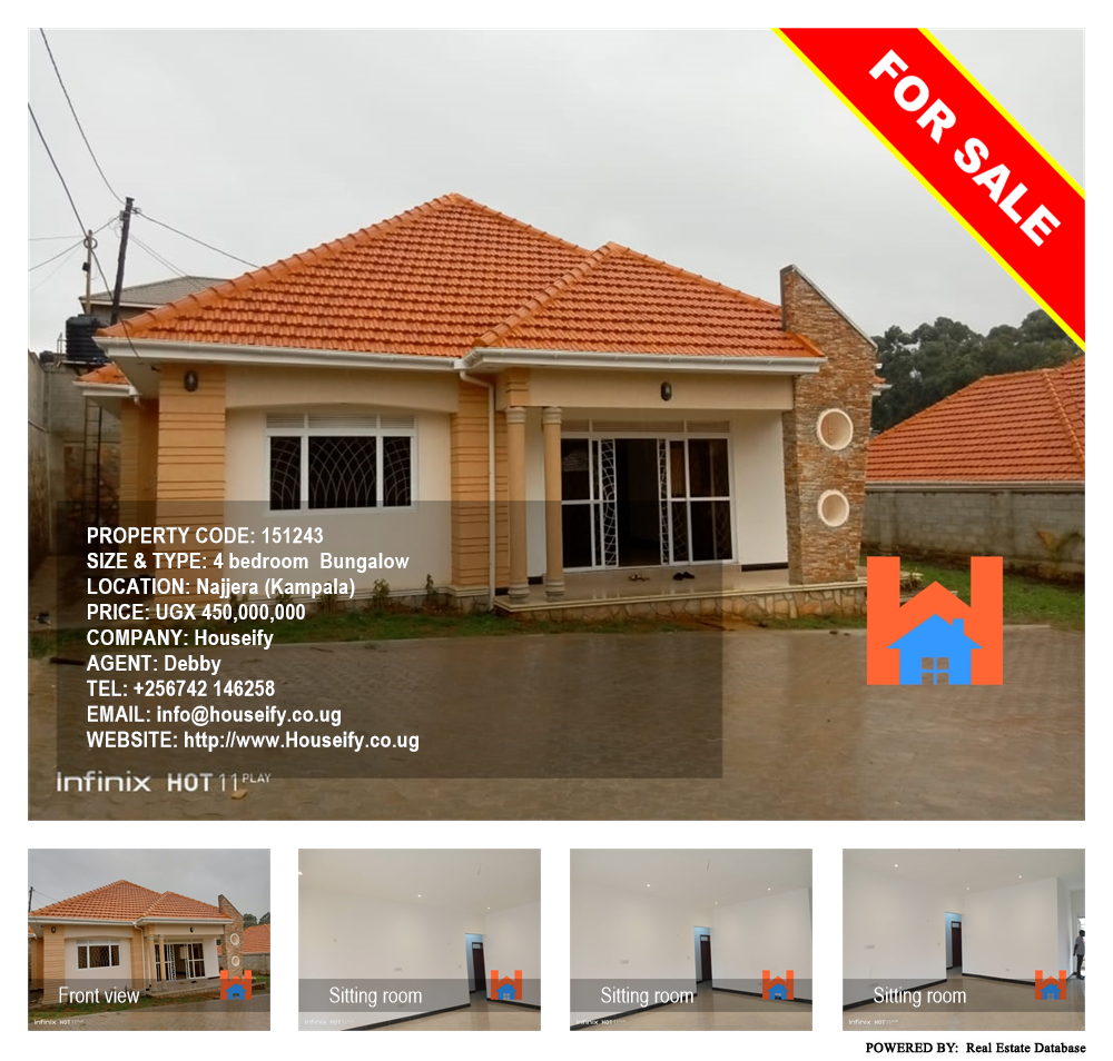 4 bedroom Bungalow  for sale in Najjera Kampala Uganda, code: 151243