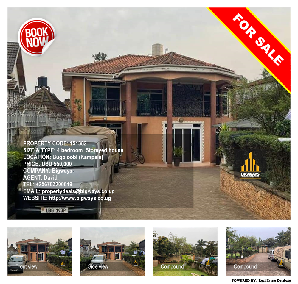 4 bedroom Storeyed house  for sale in Bugoloobi Kampala Uganda, code: 151382