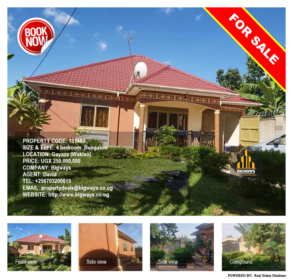 4 bedroom Bungalow  for sale in Gayaza Wakiso Uganda, code: 151483