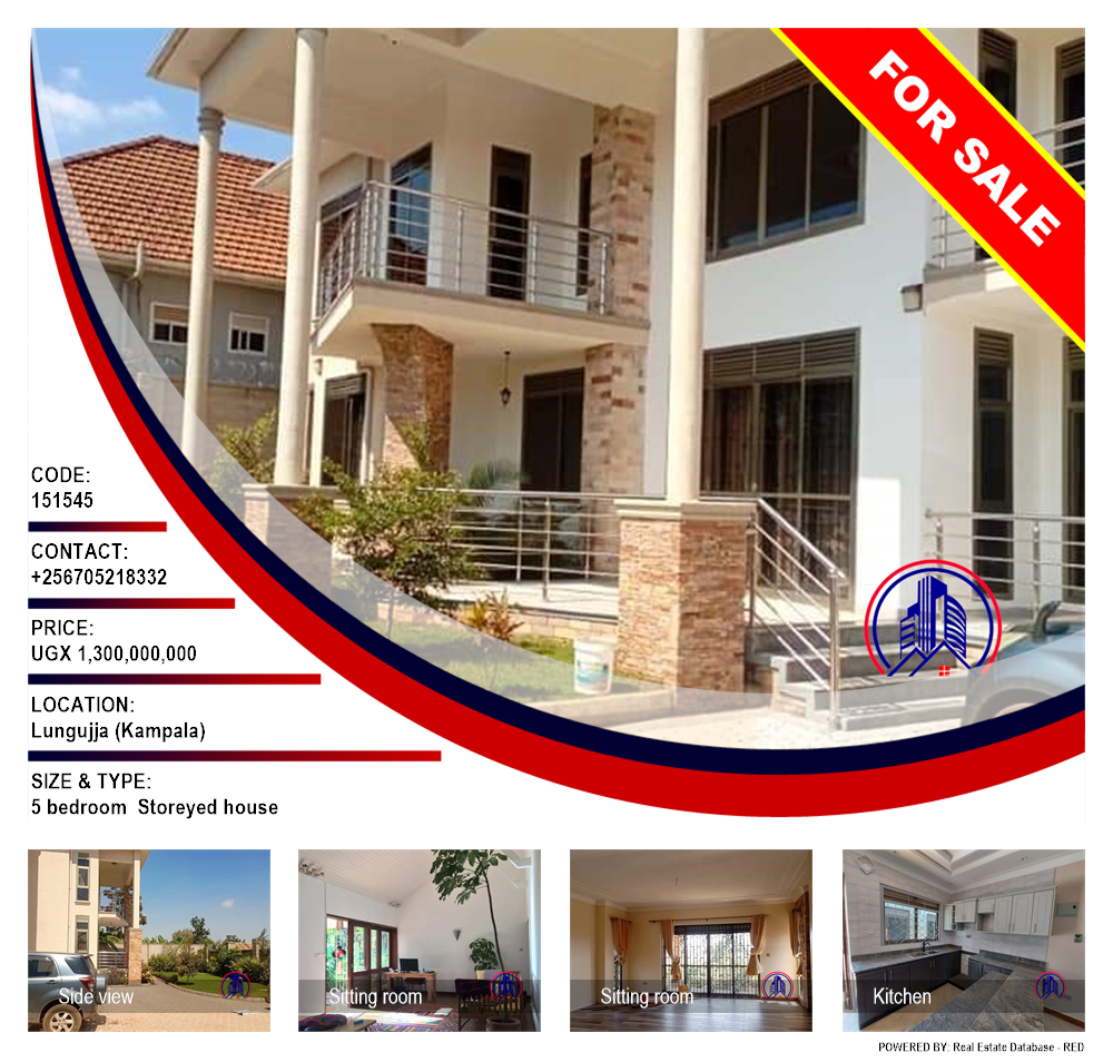 5 bedroom Storeyed house  for sale in Lungujja Kampala Uganda, code: 151545