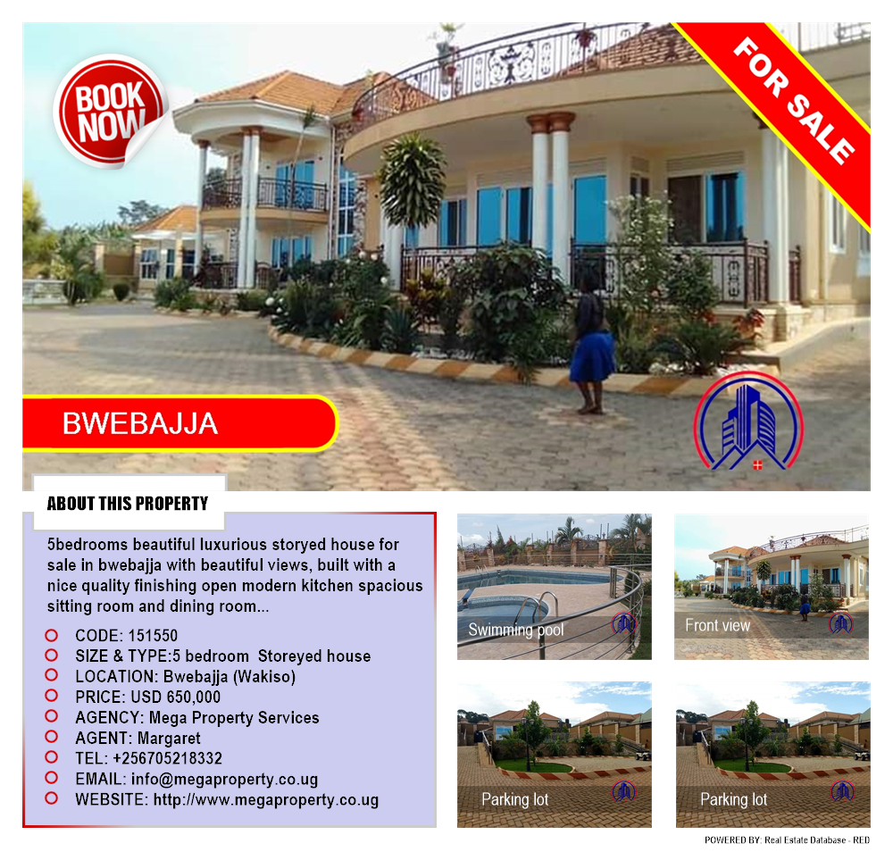 5 bedroom Storeyed house  for sale in Bwebajja Wakiso Uganda, code: 151550