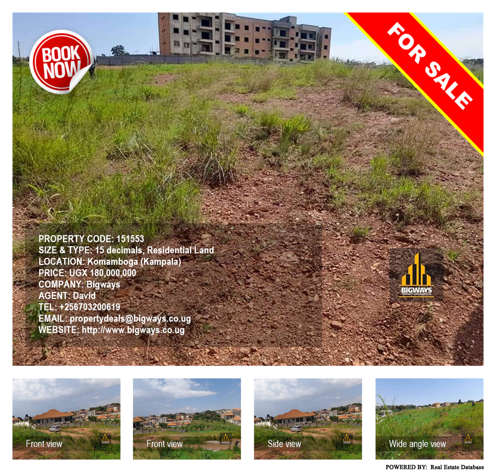 Residential Land  for sale in Komamboga Kampala Uganda, code: 151553