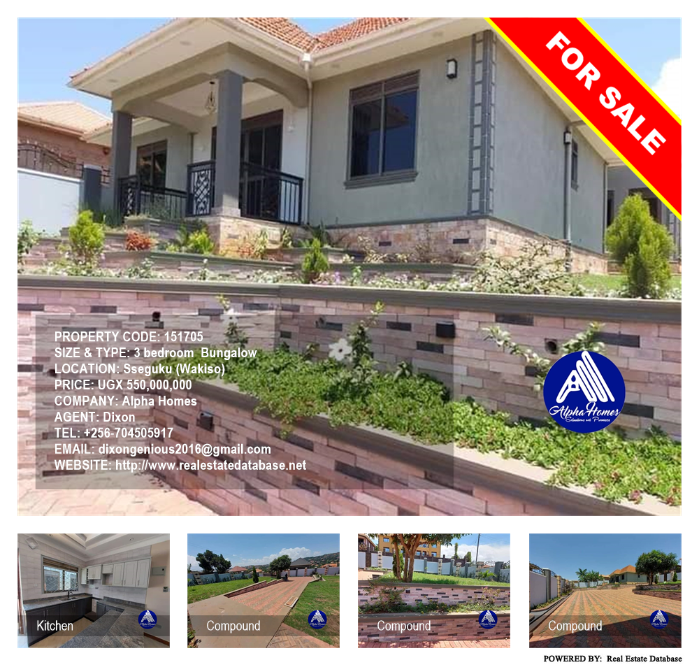 3 bedroom Bungalow  for sale in Seguku Wakiso Uganda, code: 151705