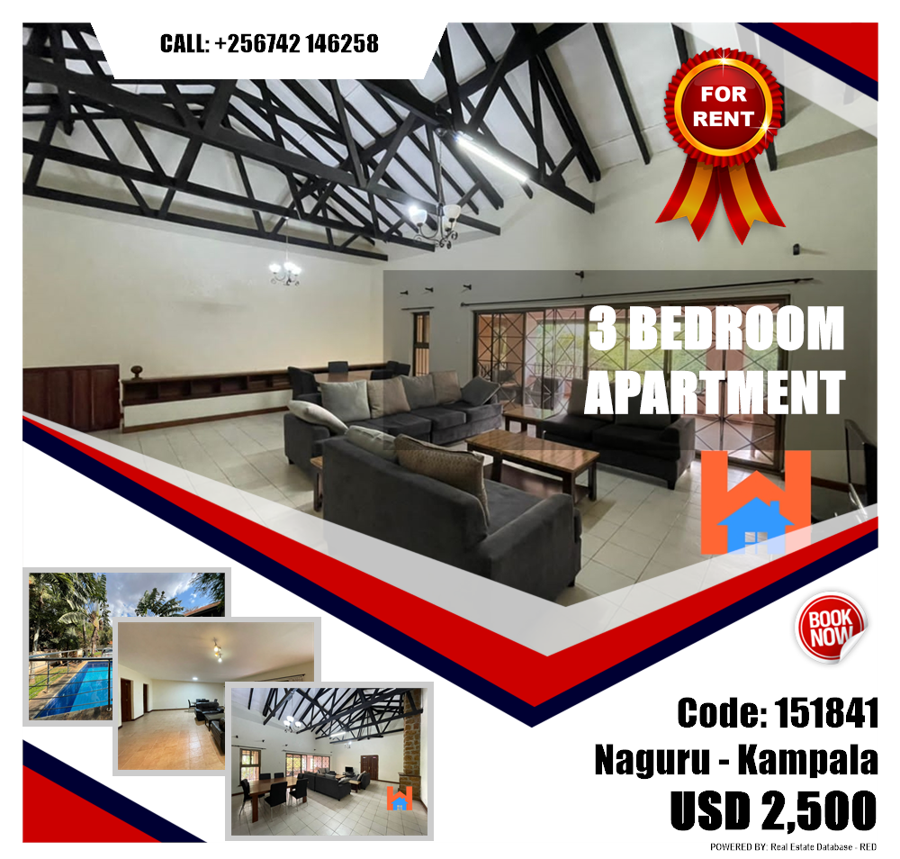 3 bedroom Apartment  for rent in Naguru Kampala Uganda, code: 151841