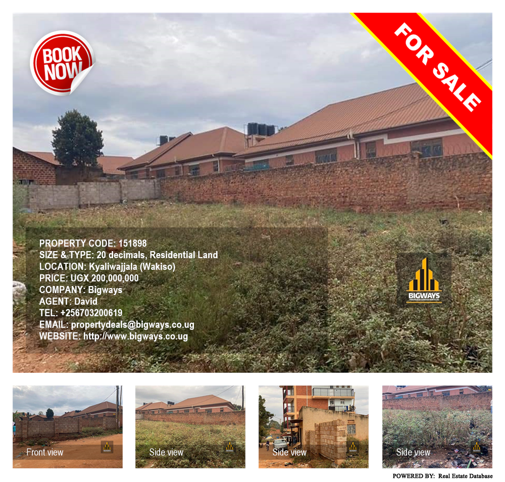 Residential Land  for sale in Kyaliwajjala Wakiso Uganda, code: 151898