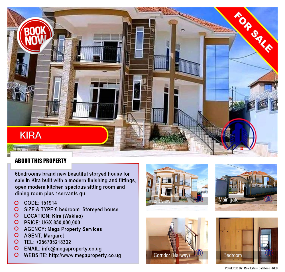 6 bedroom Storeyed house  for sale in Kira Wakiso Uganda, code: 151914