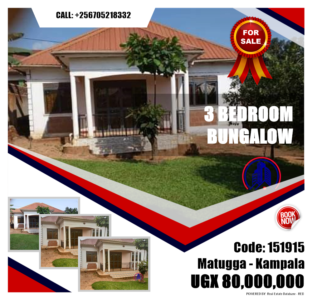 3 bedroom Bungalow  for sale in Matugga Kampala Uganda, code: 151915