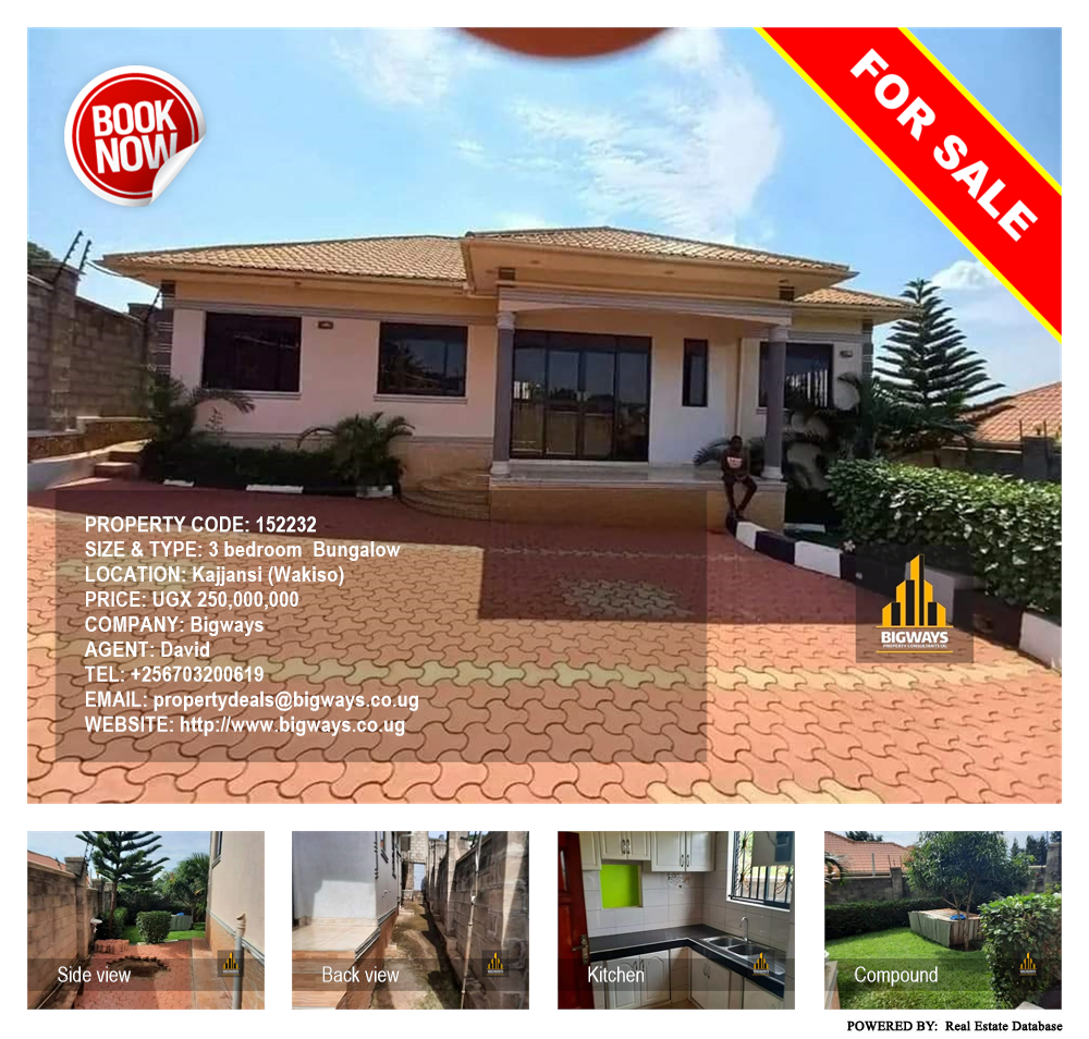 3 bedroom Bungalow  for sale in Kajjansi Wakiso Uganda, code: 152232