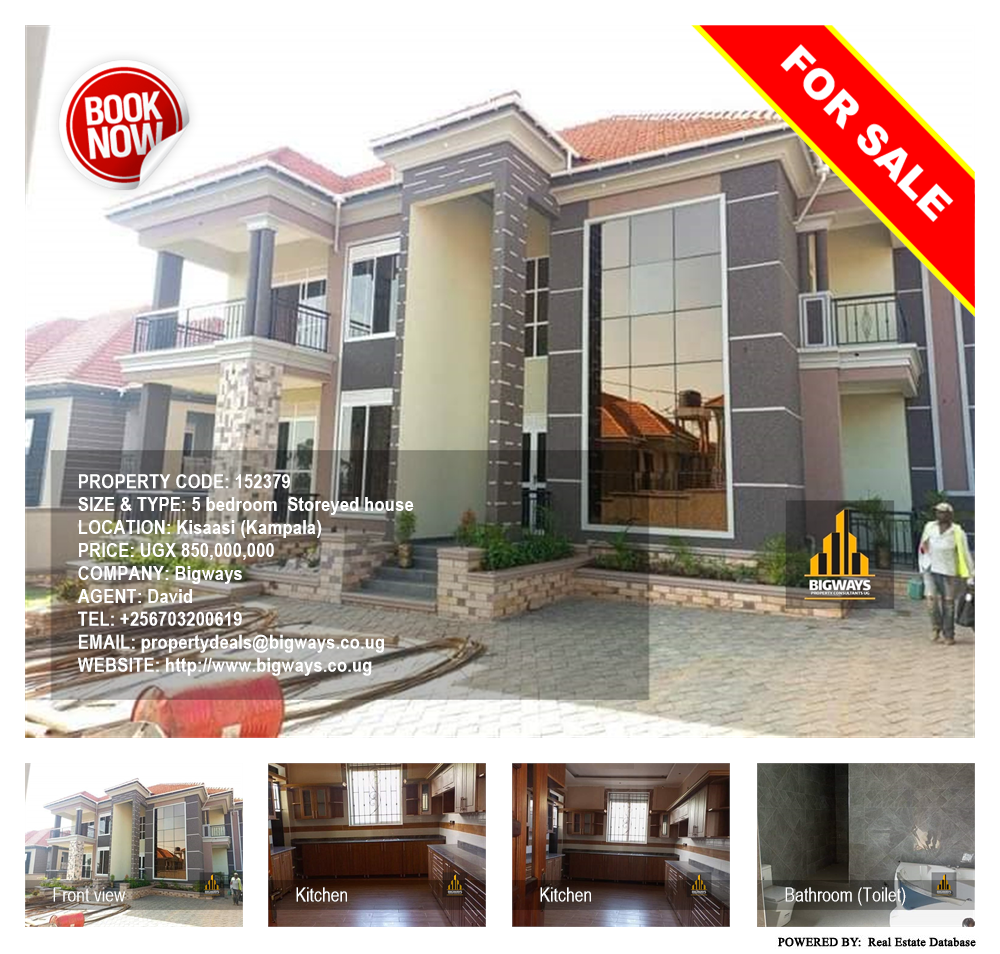 5 bedroom Storeyed house  for sale in Kisaasi Kampala Uganda, code: 152379