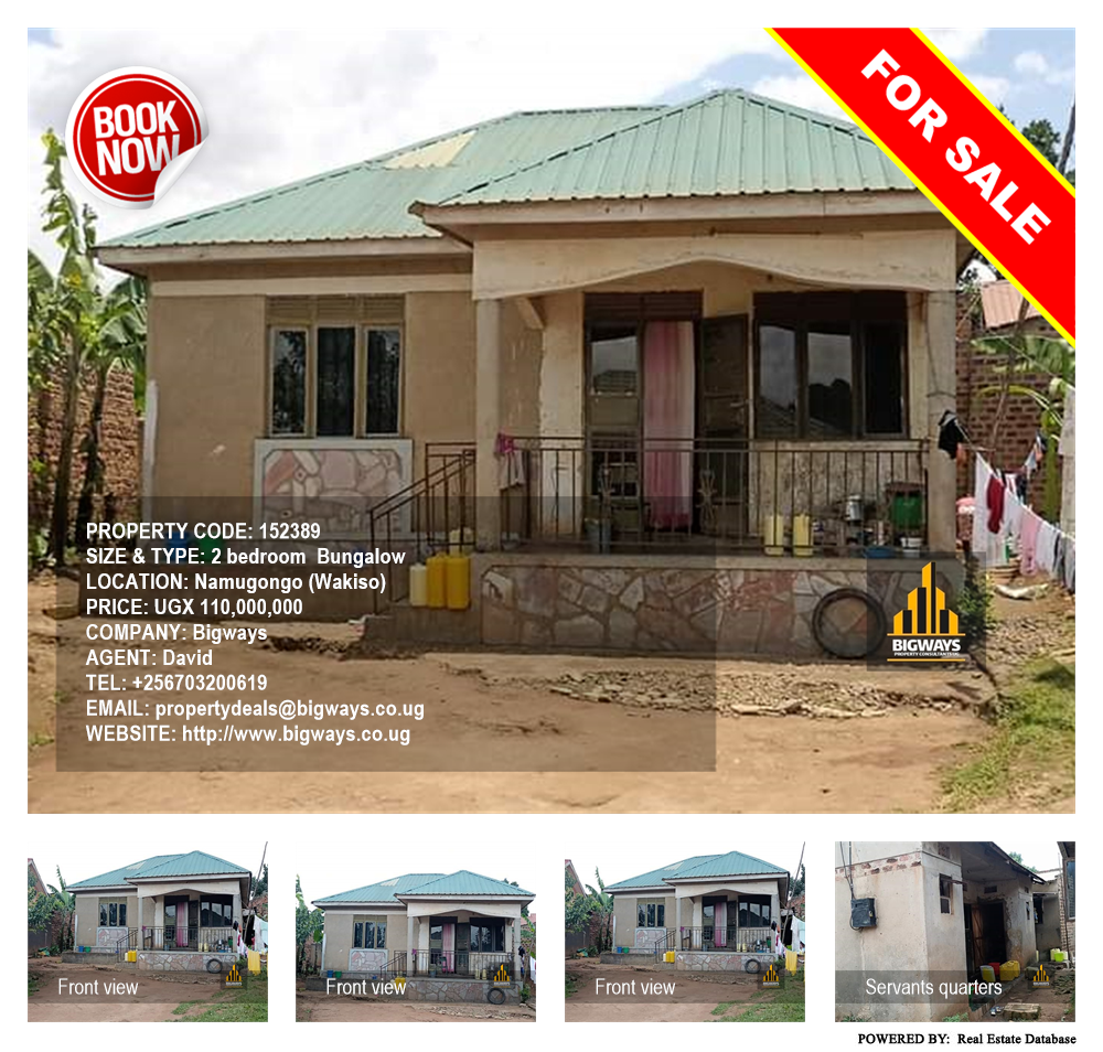 2 bedroom Bungalow  for sale in Namugongo Wakiso Uganda, code: 152389