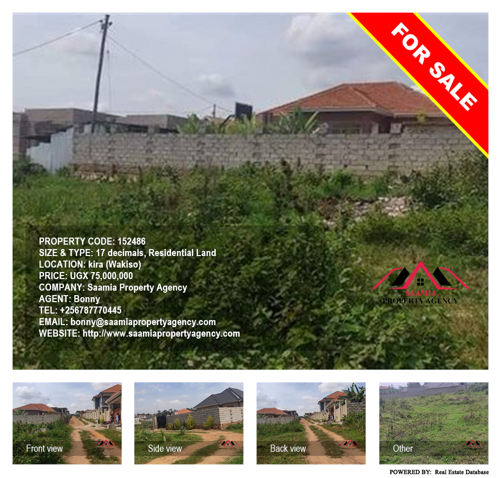 Residential Land  for sale in Kira Wakiso Uganda, code: 152486