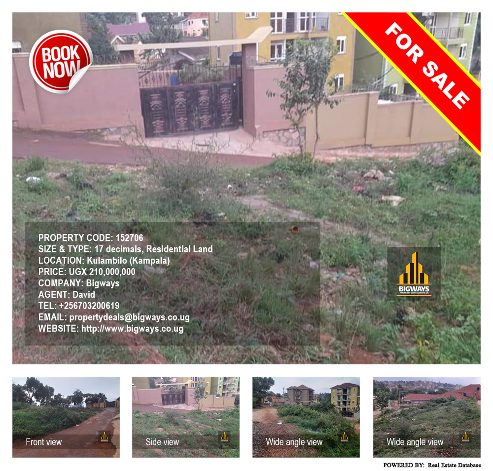 Residential Land  for sale in Kulambilo Kampala Uganda, code: 152706