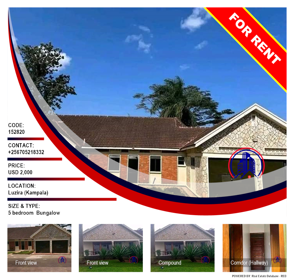 5 bedroom Bungalow  for rent in Luzira Kampala Uganda, code: 152820