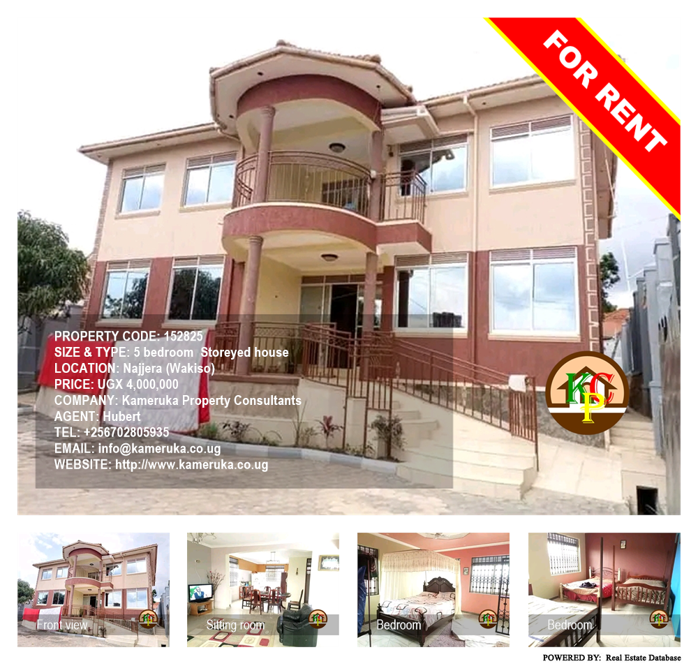 5 bedroom Storeyed house  for rent in Najjera Wakiso Uganda, code: 152825