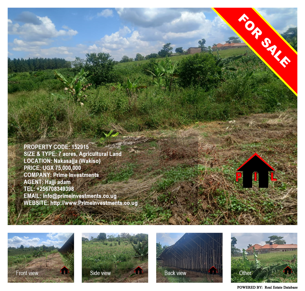 Agricultural Land  for sale in Nakassajja Wakiso Uganda, code: 152915