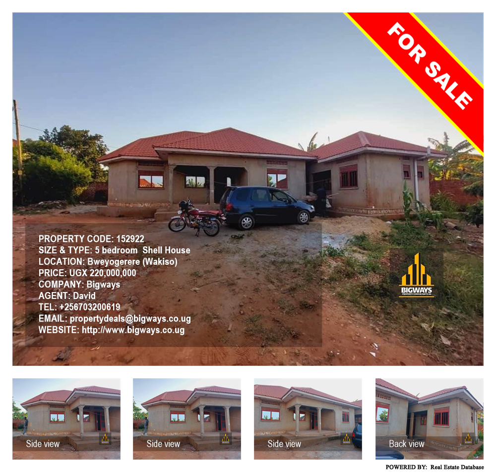 5 bedroom Shell House  for sale in Bweyogerere Wakiso Uganda, code: 152922