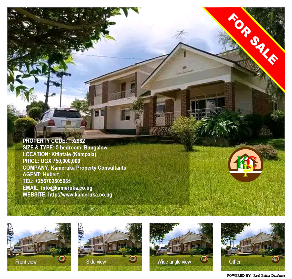 5 bedroom Bungalow  for sale in Kitintale Kampala Uganda, code: 152982