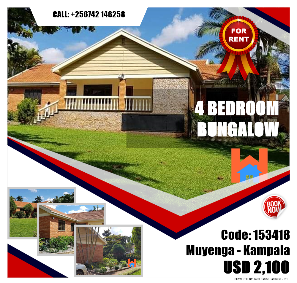 4 bedroom Bungalow  for rent in Muyenga Kampala Uganda, code: 153418