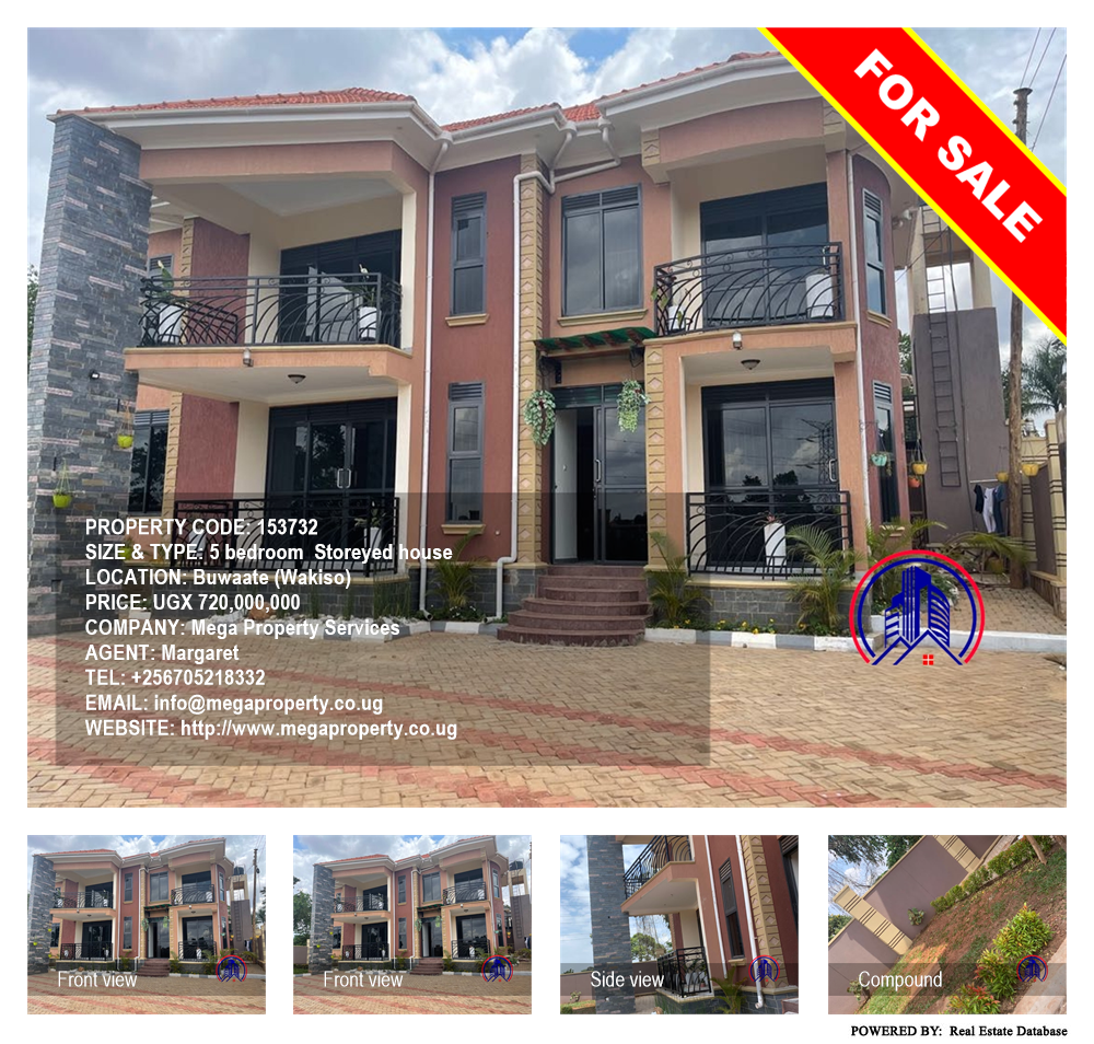 5 bedroom Storeyed house  for sale in Buwaate Wakiso Uganda, code: 153732