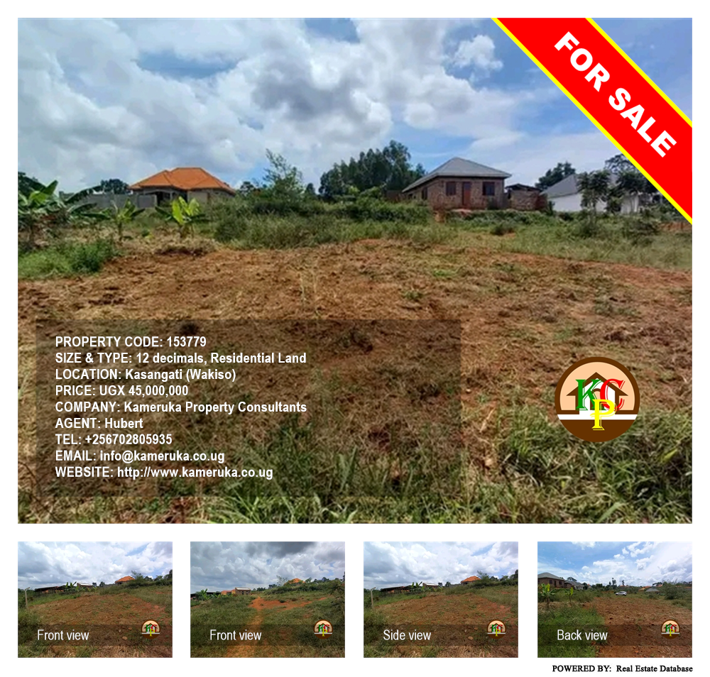 Residential Land  for sale in Kasangati Wakiso Uganda, code: 153779