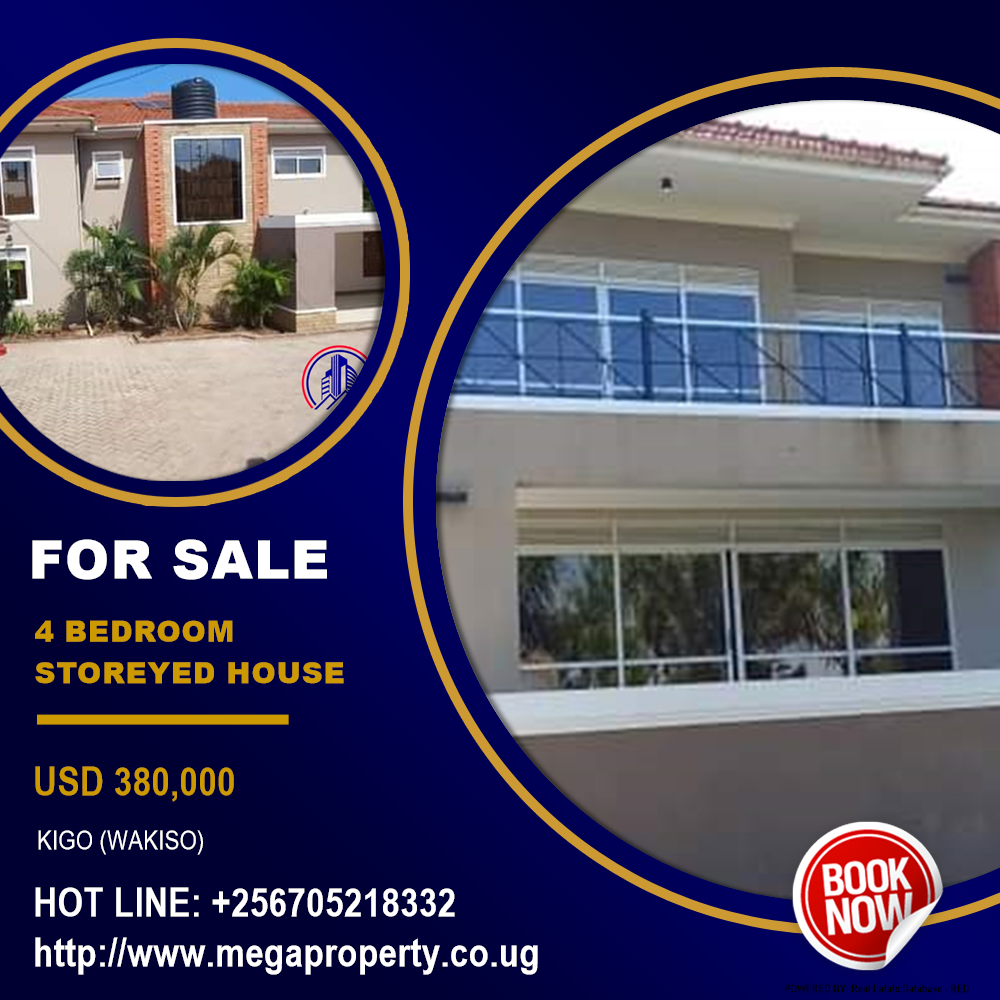4 bedroom Storeyed house  for sale in Kigo Wakiso Uganda, code: 153798