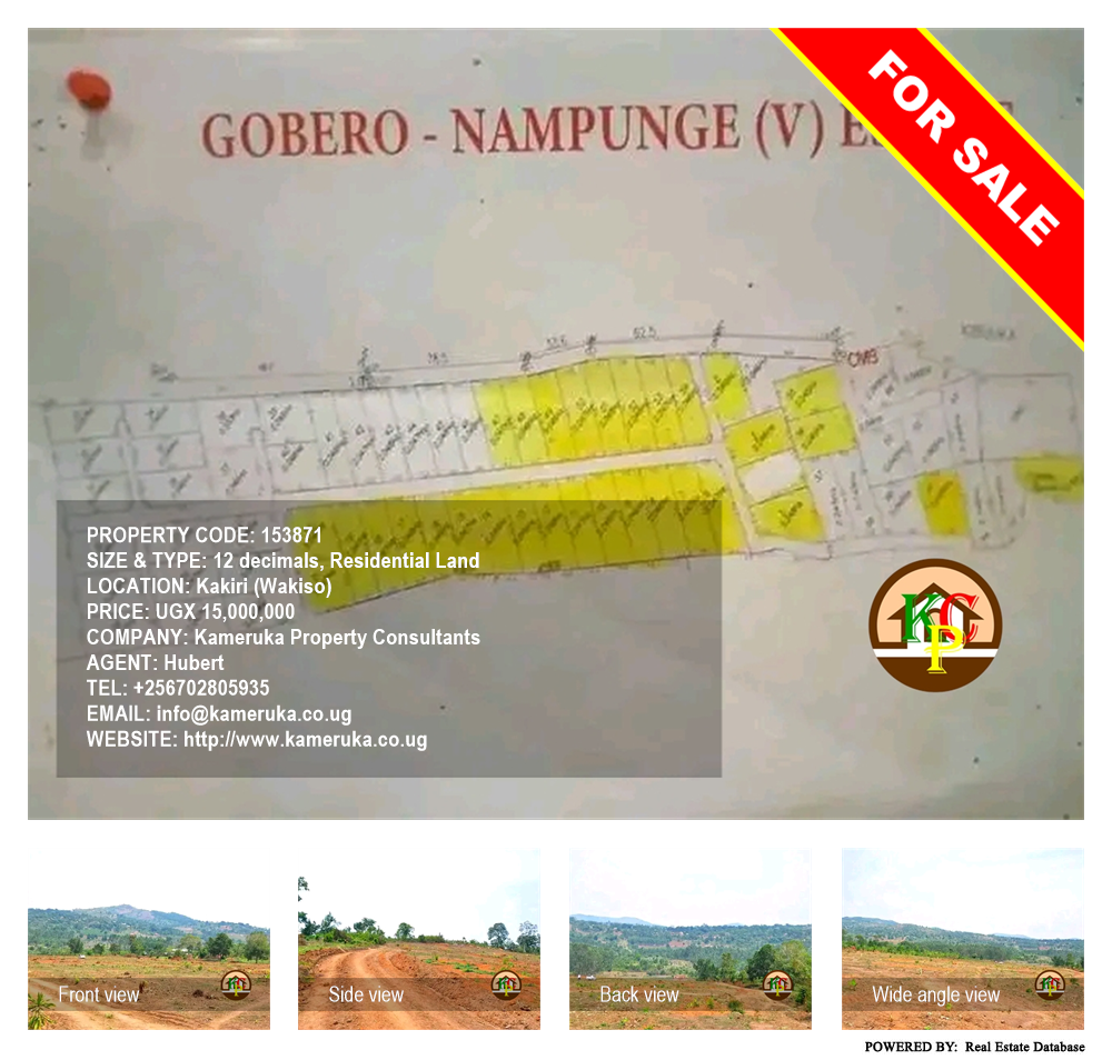 Residential Land  for sale in Kakiri Wakiso Uganda, code: 153871