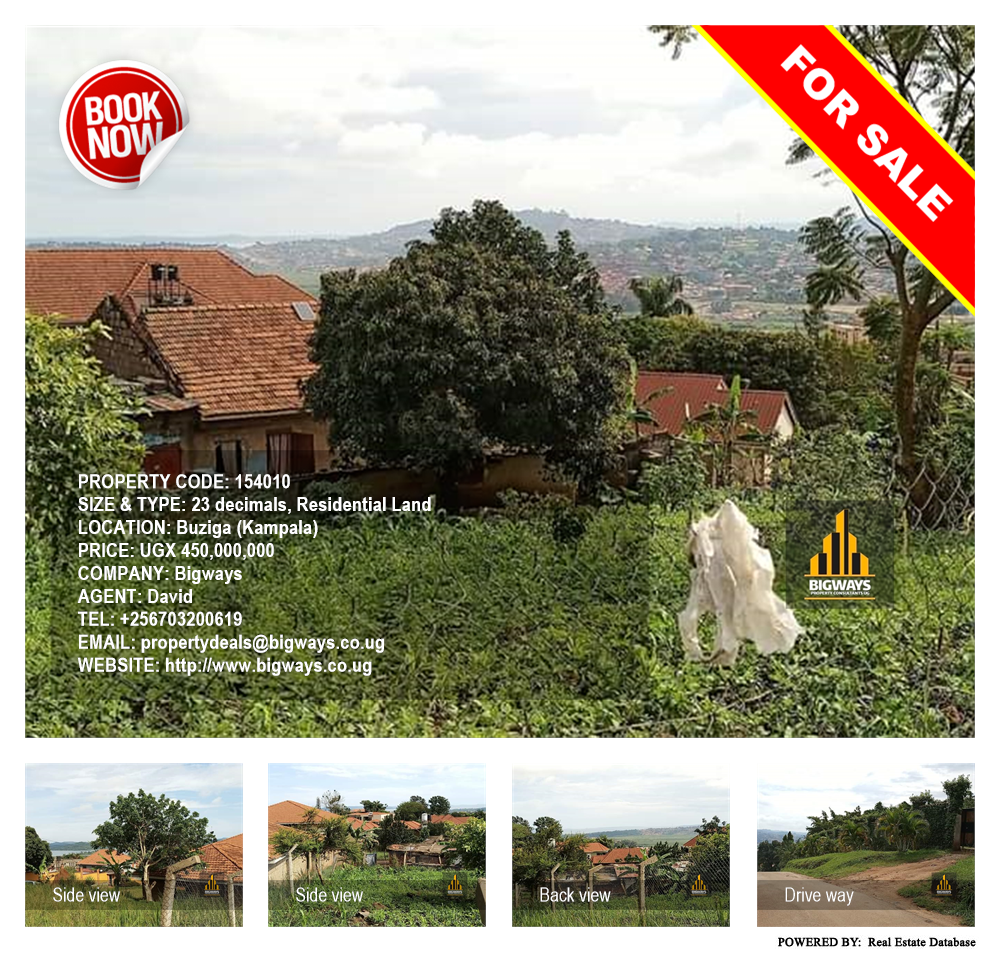 Residential Land  for sale in Buziga Kampala Uganda, code: 154010