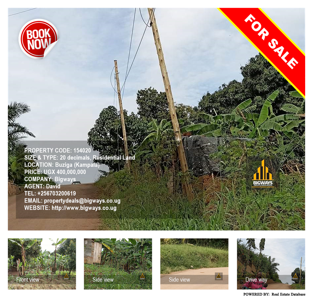 Residential Land  for sale in Buziga Kampala Uganda, code: 154020