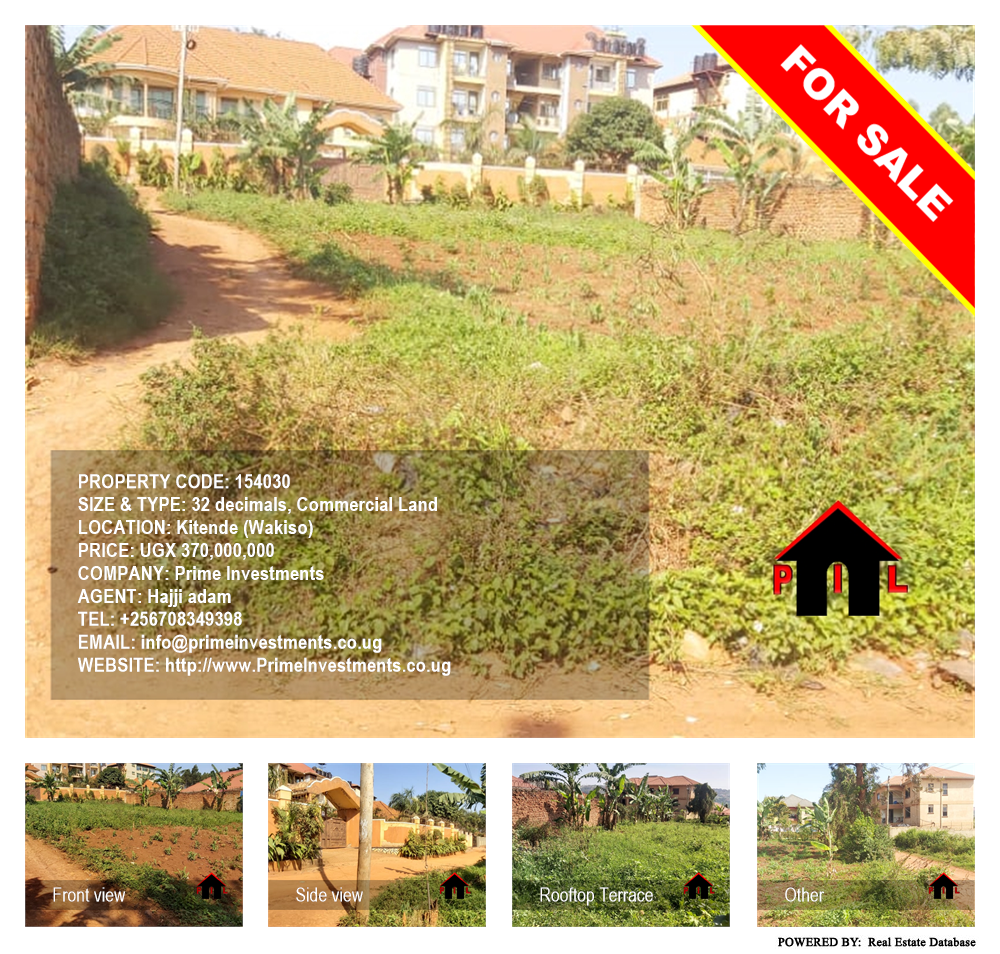 Commercial Land  for sale in Kitende Wakiso Uganda, code: 154030