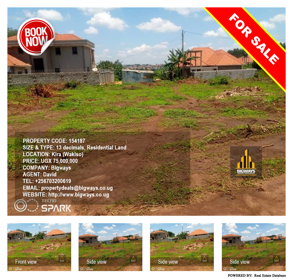 Residential Land  for sale in Kira Wakiso Uganda, code: 154187